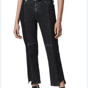 Allsaints Women’s Kim Twotone Jeans Size 26 Black